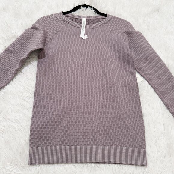 Women Lululemon Rest Less Pullover Slim Fit Bubble Dot Violet Verbena Size 6 - Picture 4 of 9